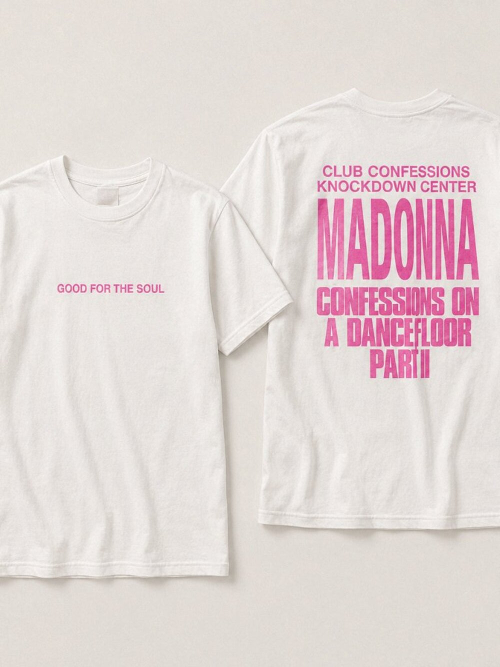 Madonna Club Confessions New York 2026 Double-Sided White T-Shirt